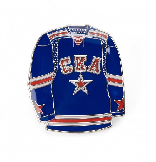 Значок металлический ХК СКА «Хоккейка синяя»