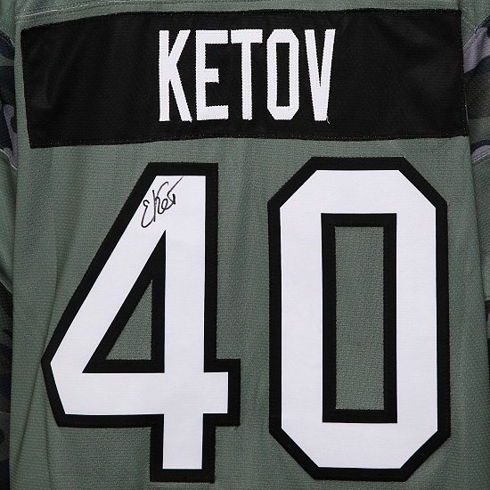 SKA Army game worn jersey with autograph. E. Ketov, №40