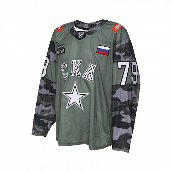 SKA Army game worn jersey with autograph. D. Galenyuk, №79