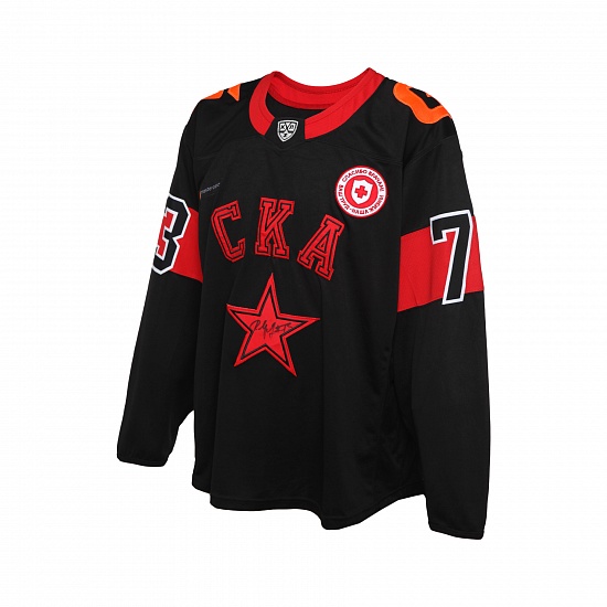 SKA game worn black jersey "Thanks to doctors" 20/21 with autograph. Y. Dyblenko, №73
