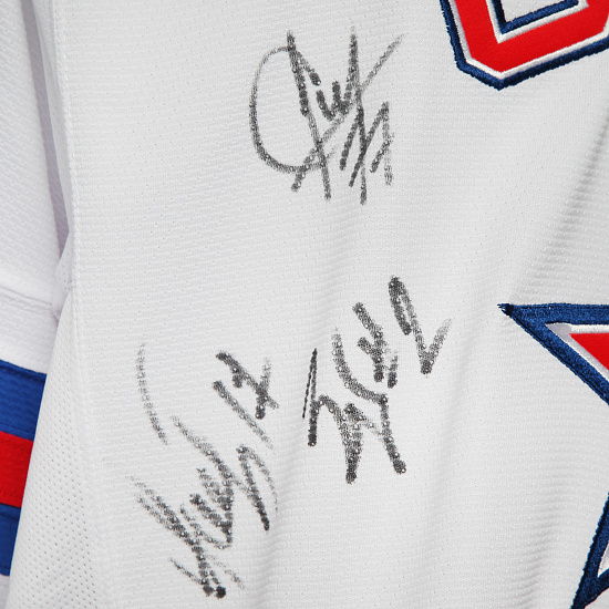 SKA away jersey signed by hockey players