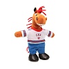 Soft stuffed toy "Firehorse" (standing, white jersey)