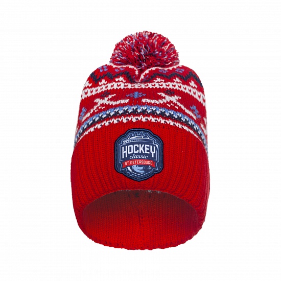 Hat with pompom "Hockey. Classic. Petersburg"