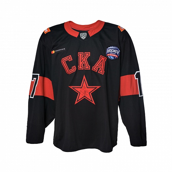 Game worn jersey “Russian classic 2019” with autograph. A. Burdasov, №17