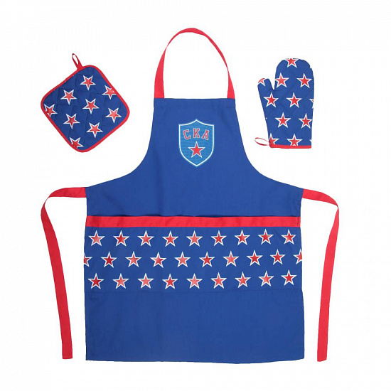 SKA apron and two oven mitts