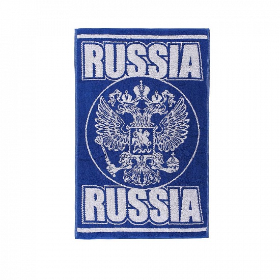 Полотенце махровое Россия (синее) 75*150см арт.