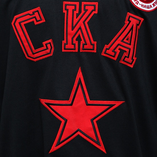 SKA game worn black jersey "Thanks to doctors" 20/21 M. Khusnutdinov, №22