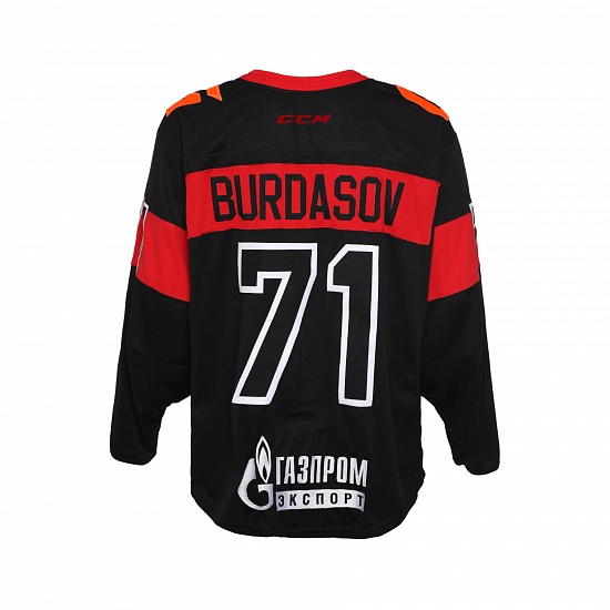 SKA game worn black jersey "Thanks to doctors" 20/21 with autograph. A. Burdasov, №71