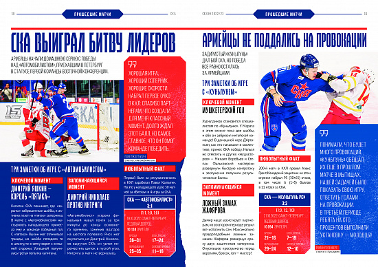 Program for the matches 10/24/22 with "Lokomotiv" and 10/26/22 with "Neftekhimik" season 22/23