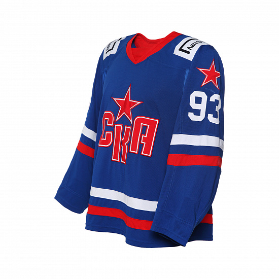 SKA original pre-season game home jersey 22/23 with autograph. D. Moiseyev (93)