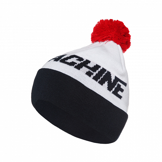Red Machine Men's hat with pompom